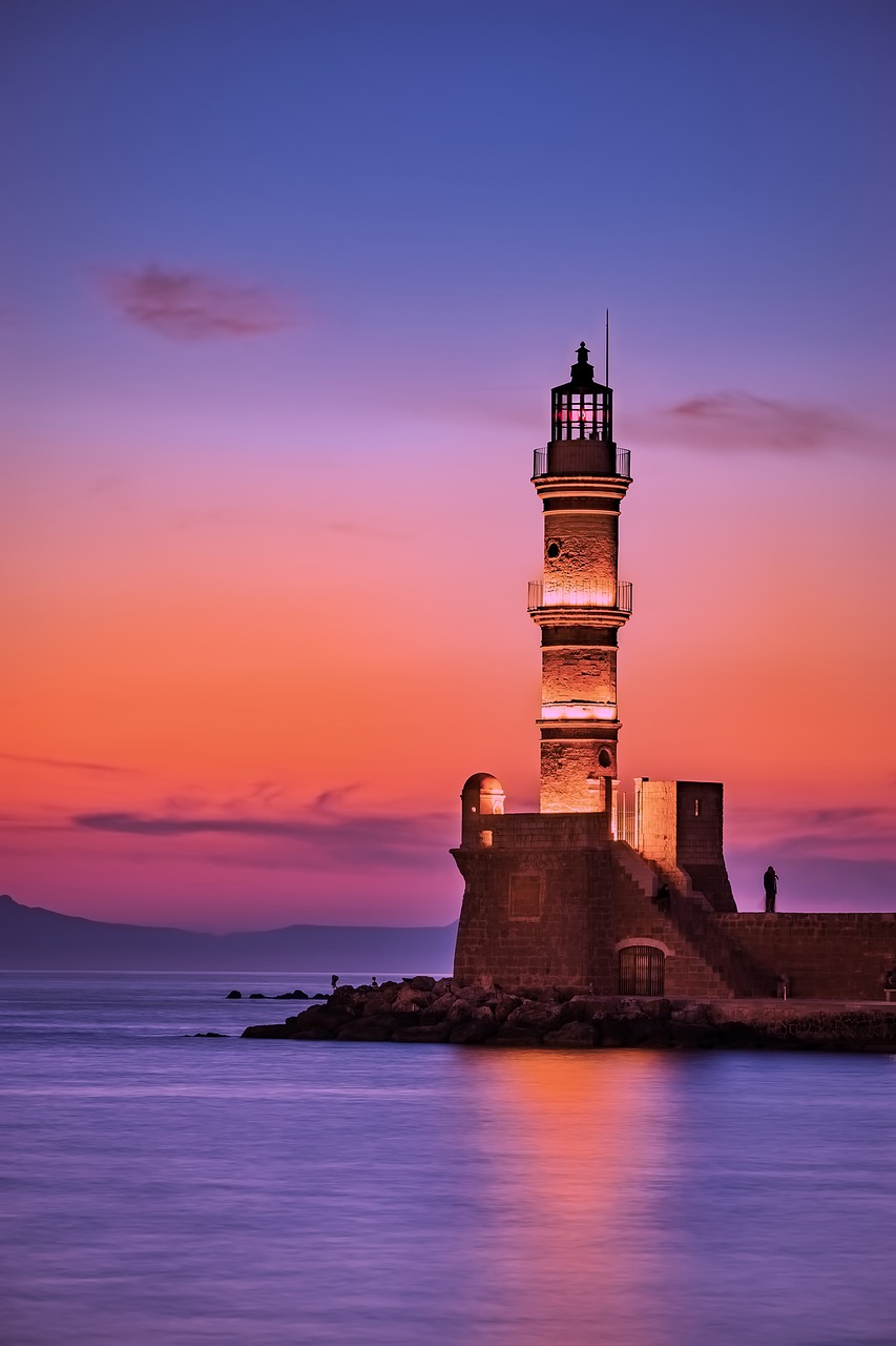 Image - greece lighthouse jetty quay sea