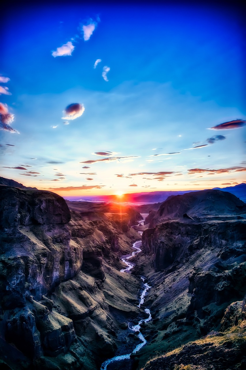 Image - iceland landscape mountains stream