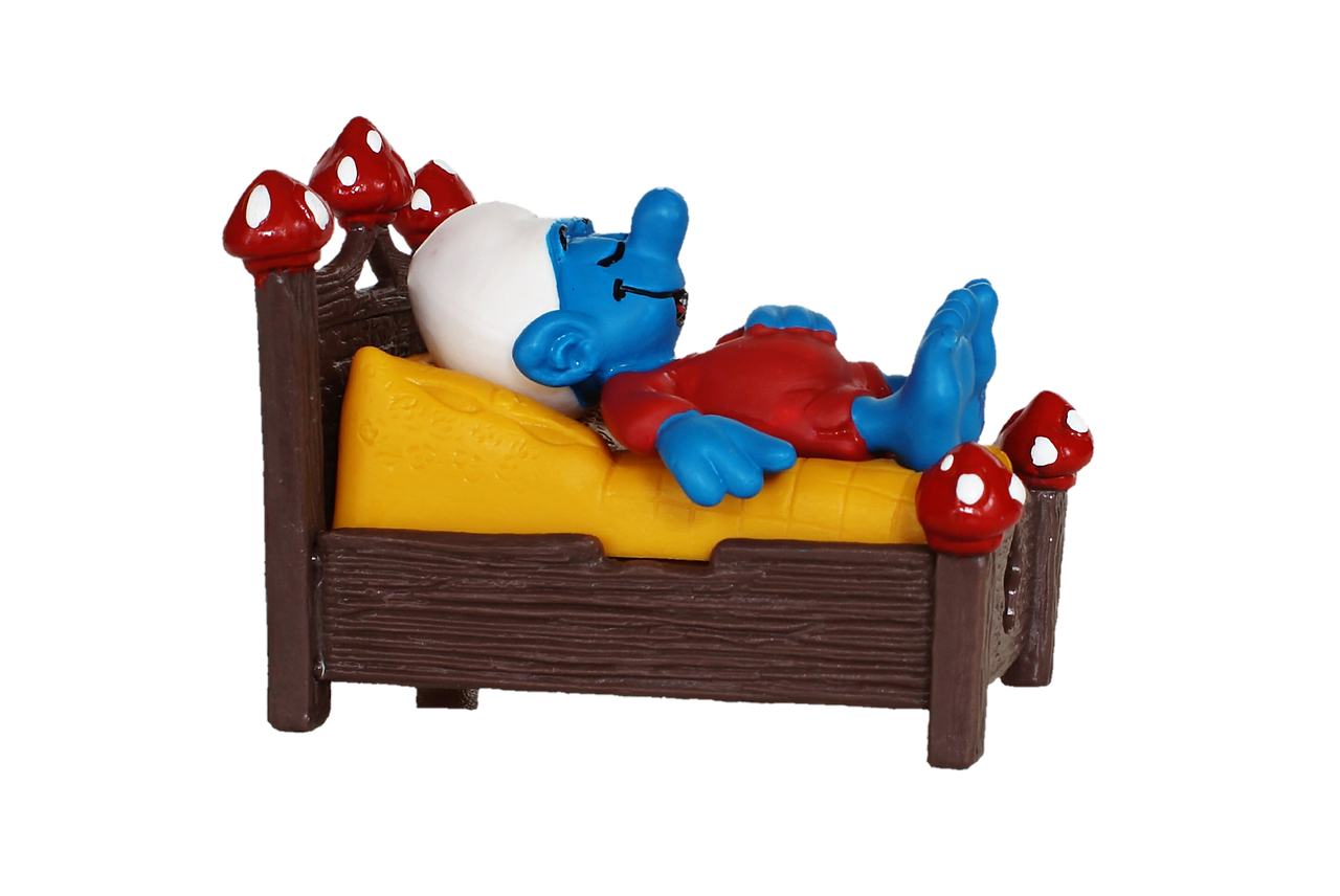 Image - smurf bed sleep tired smurfs