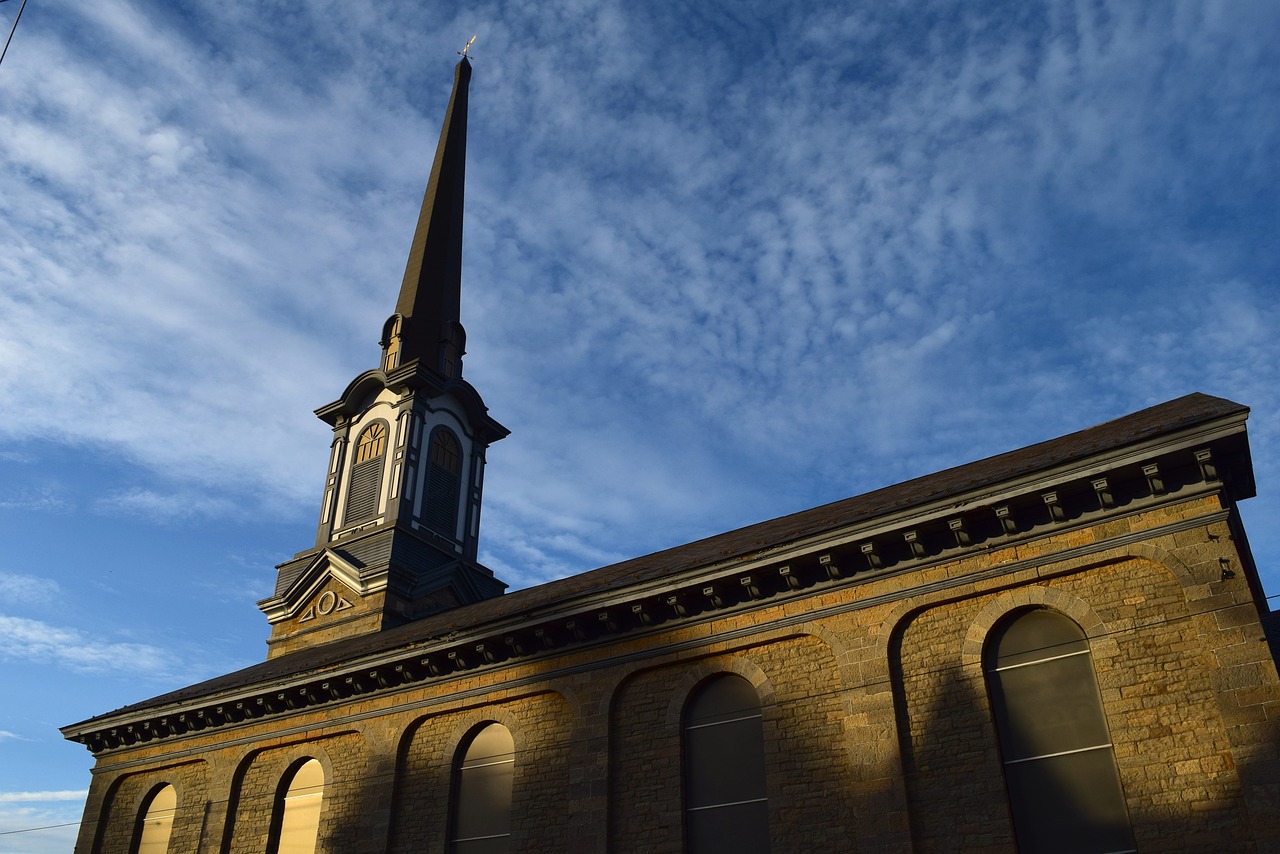 Image - church sunset sunlight shadows sky