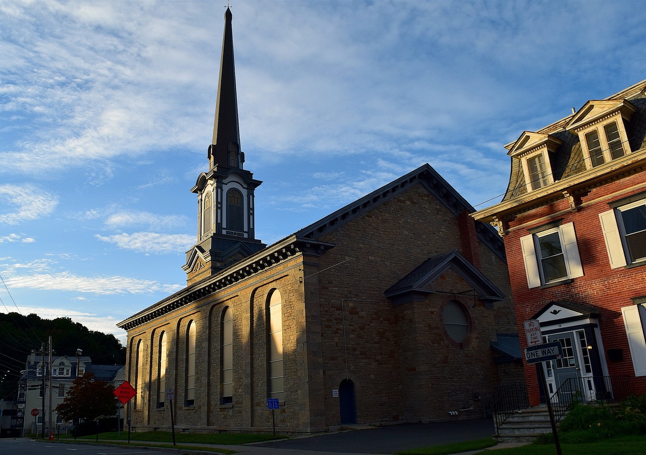 Image - church sunset sunlight shadows