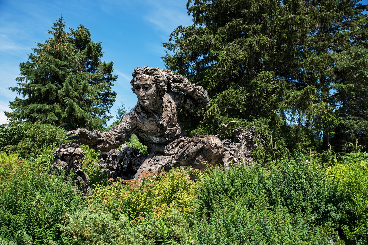 Image - chicago botanic garden flower statue