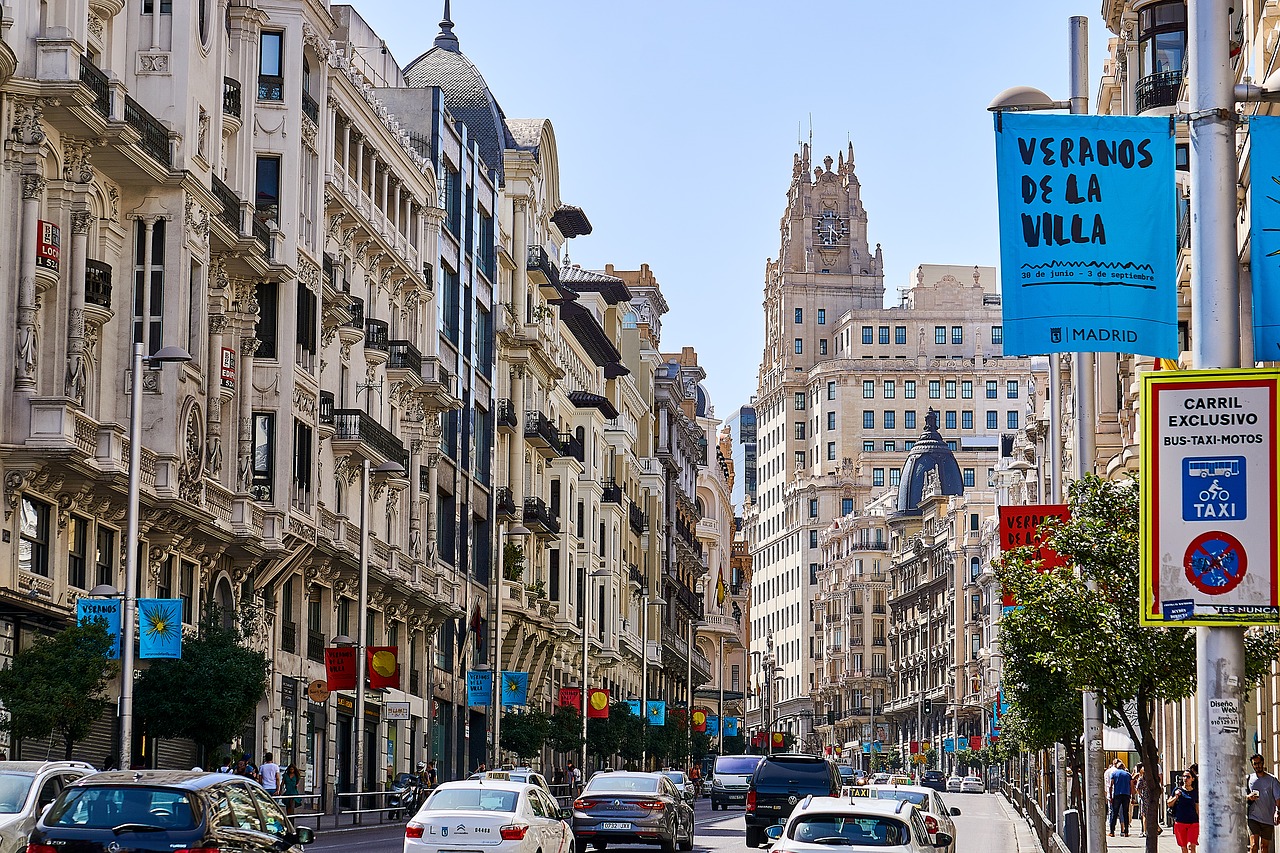 Image - spain madrid gran via capital road
