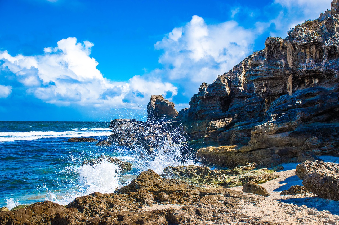 Image - waves beach reef rocks