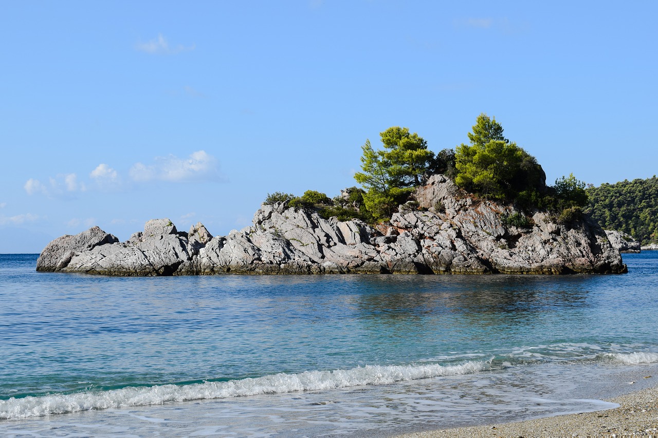 Image - beach rock island sea nature