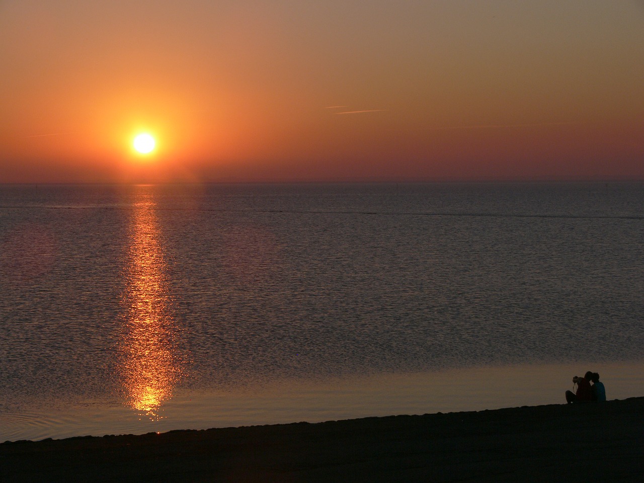 Image - sunset pair love feeling human