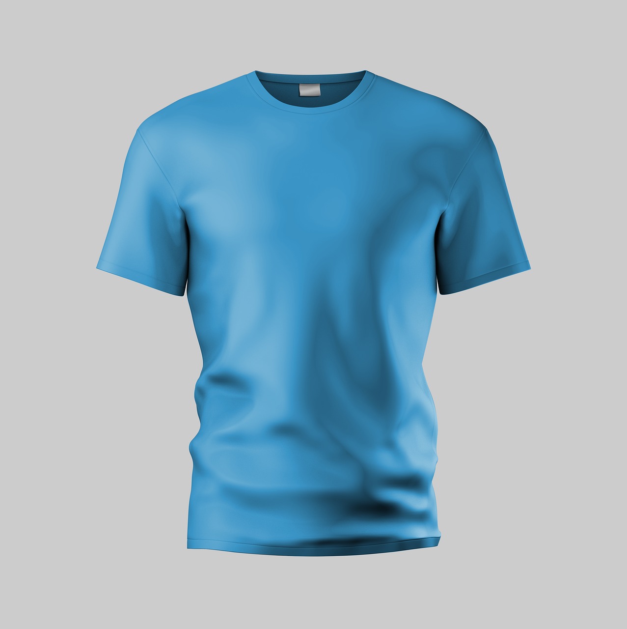 Image - mock up tee shirt dummy blue
