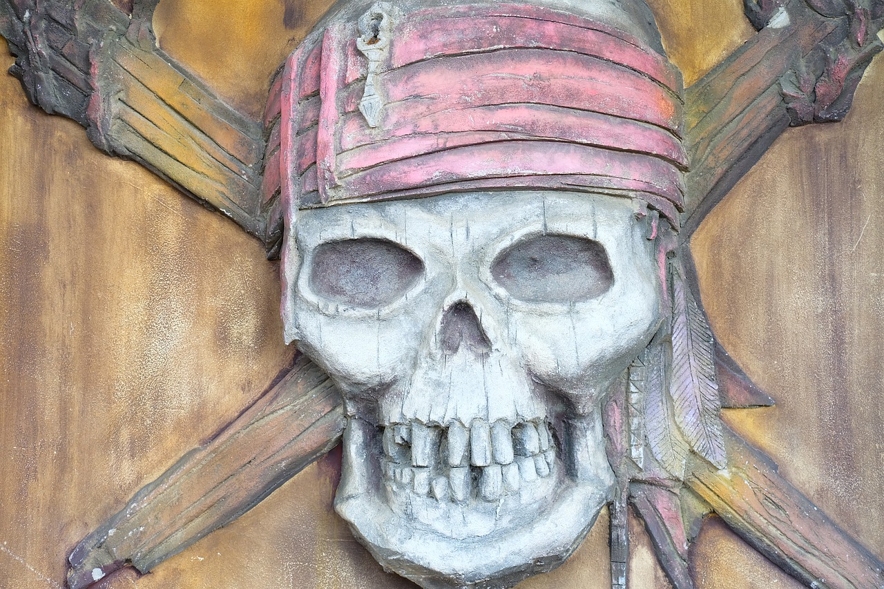 Image - pirate face dead skull head