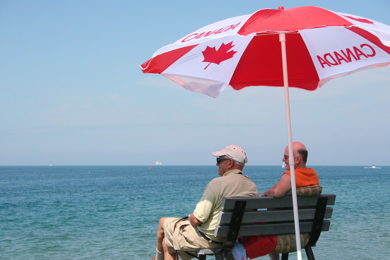 Image - men beach sitting vacation old