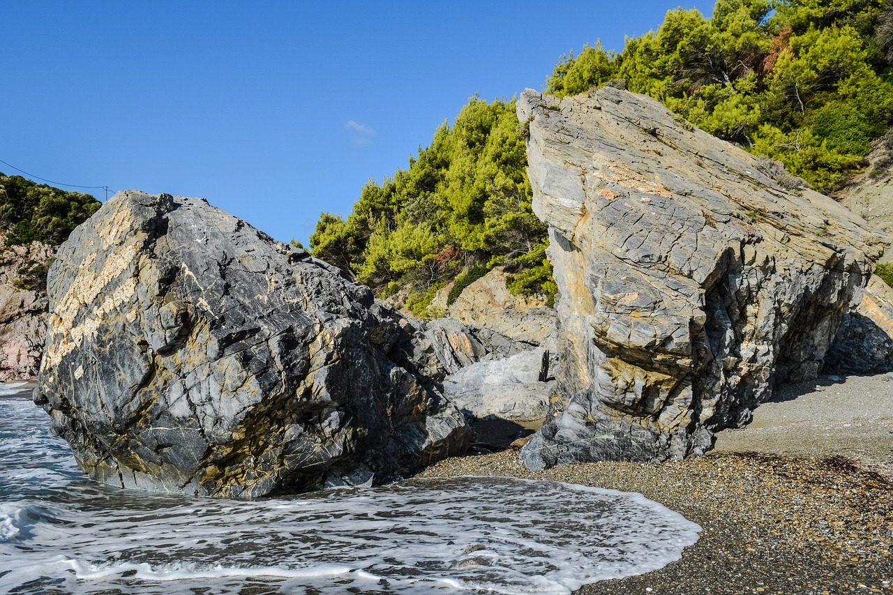 Image - rocks beach wild sea wave nature