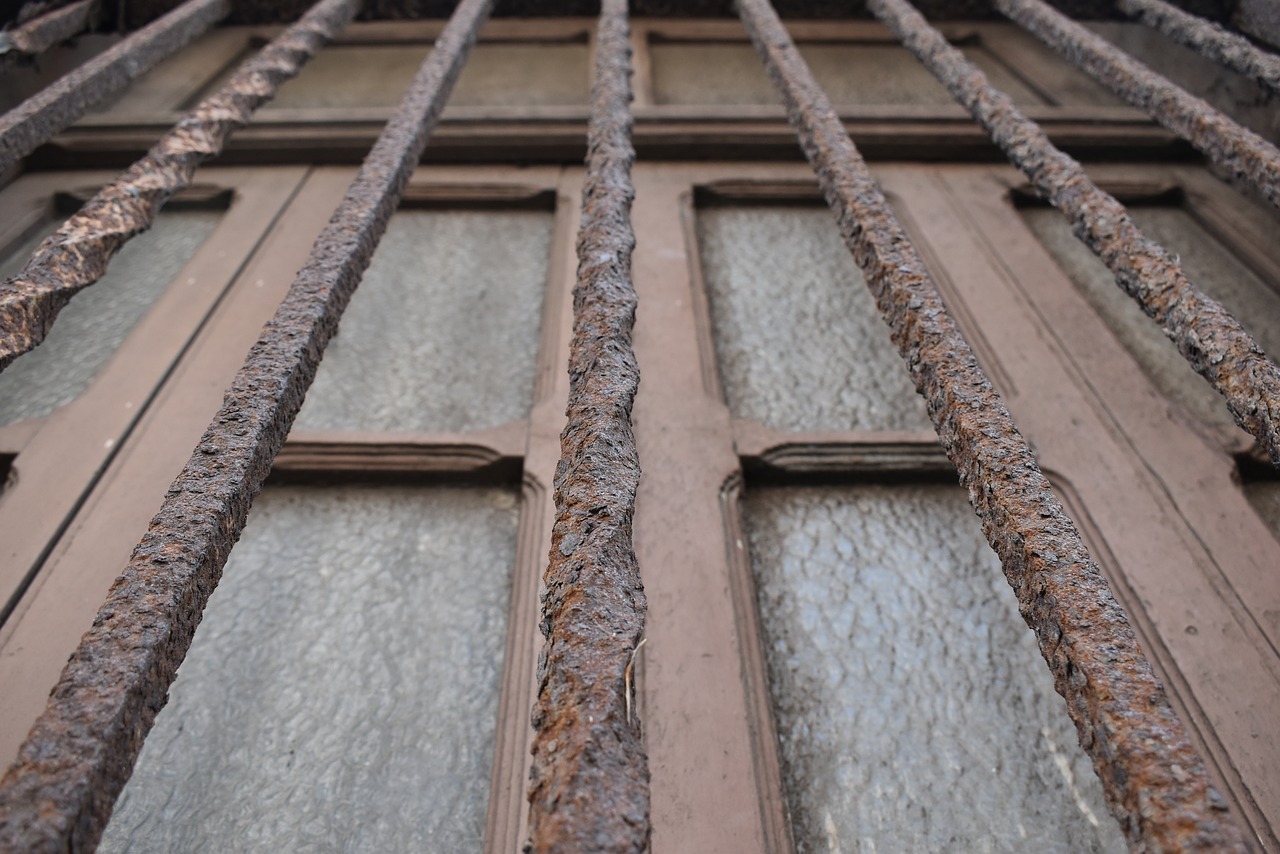 Image - window balusters oxide bricks old