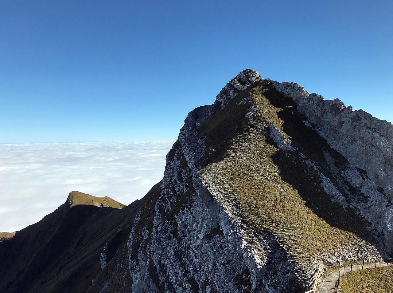 Image - sea of fog mountains summit ridge