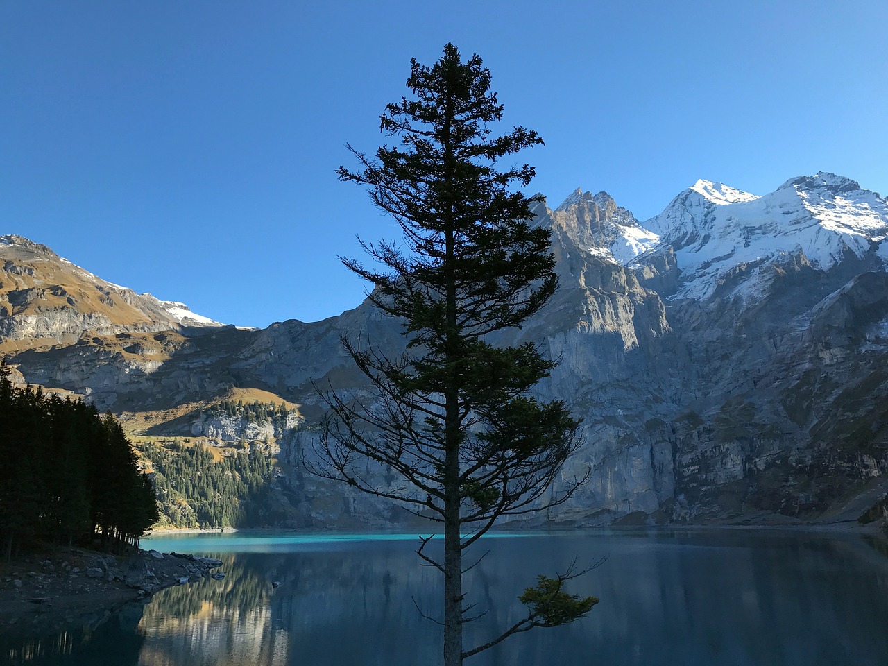 Image - fir bergsee mountains sky