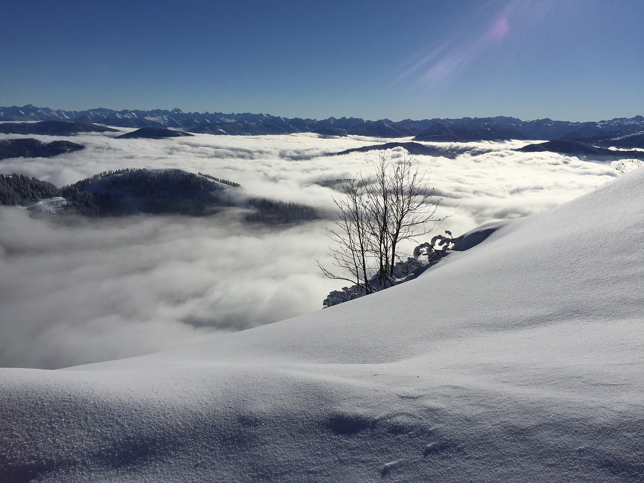 Image - austria mountains snow clouds fog