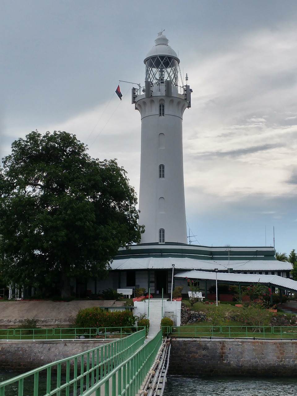 Image - raffles lighthouse bridge cloudy