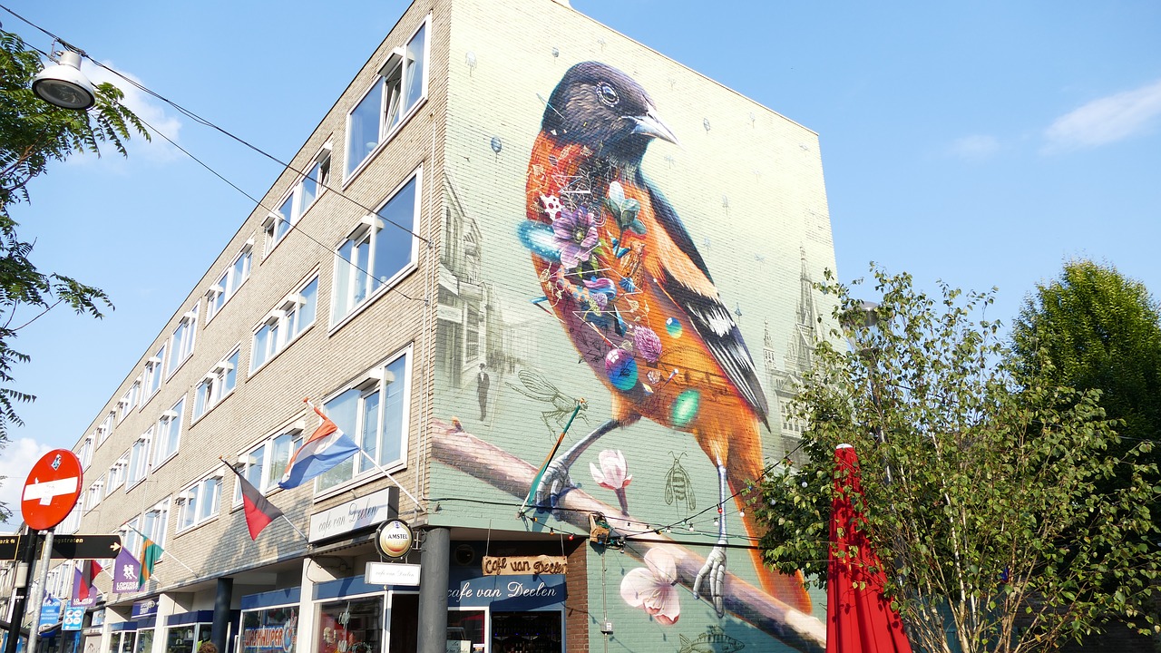 Image - nijmegen wall painting bird