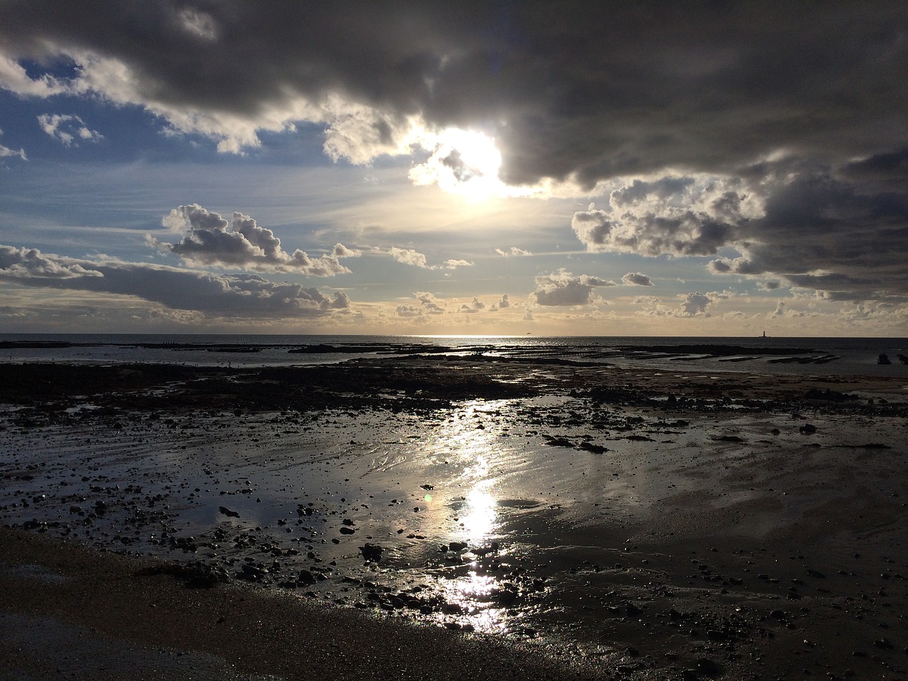 Image - normandy sunset by the sea sky sea