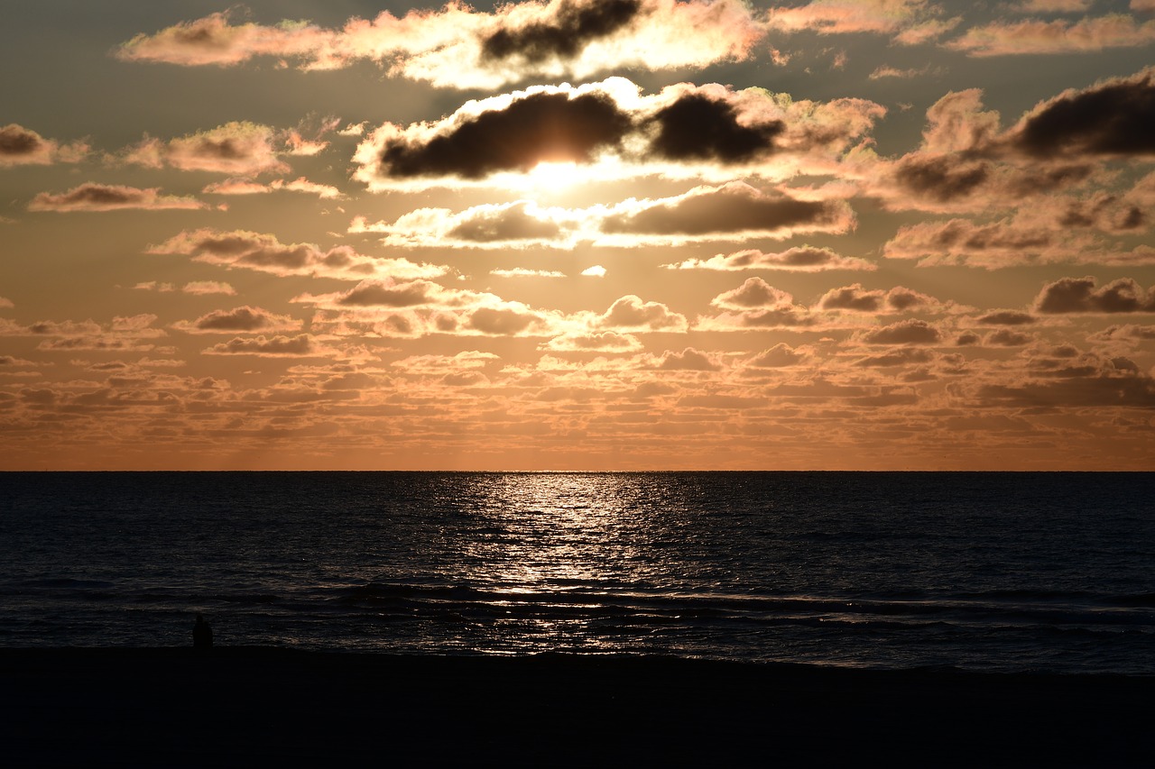 Image - sunset horizon evening sea sun