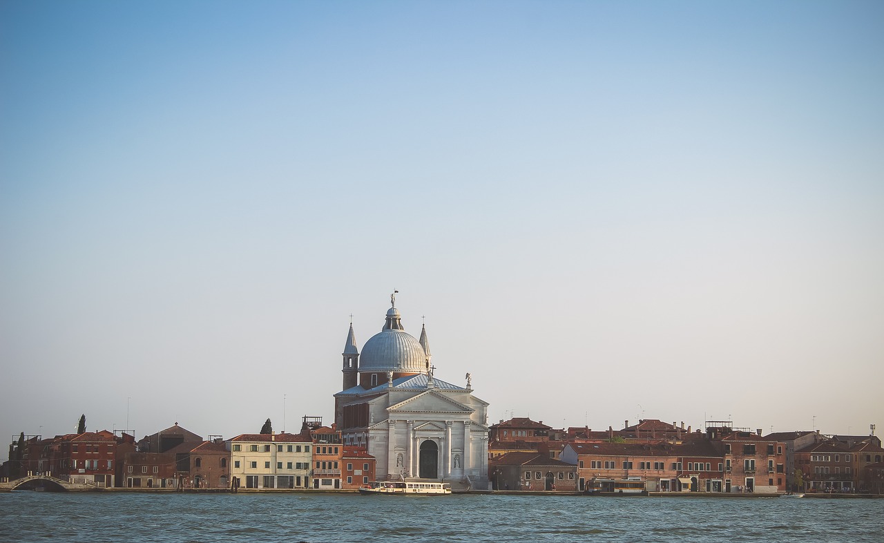 Image - venice sky water channel italy