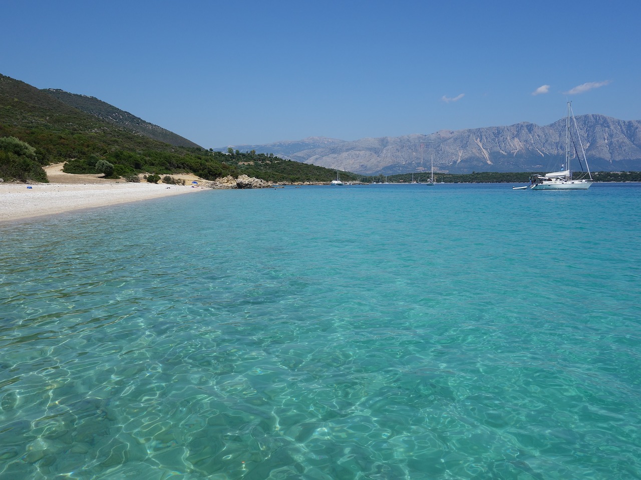 Image - beach greece blue lefkada sea
