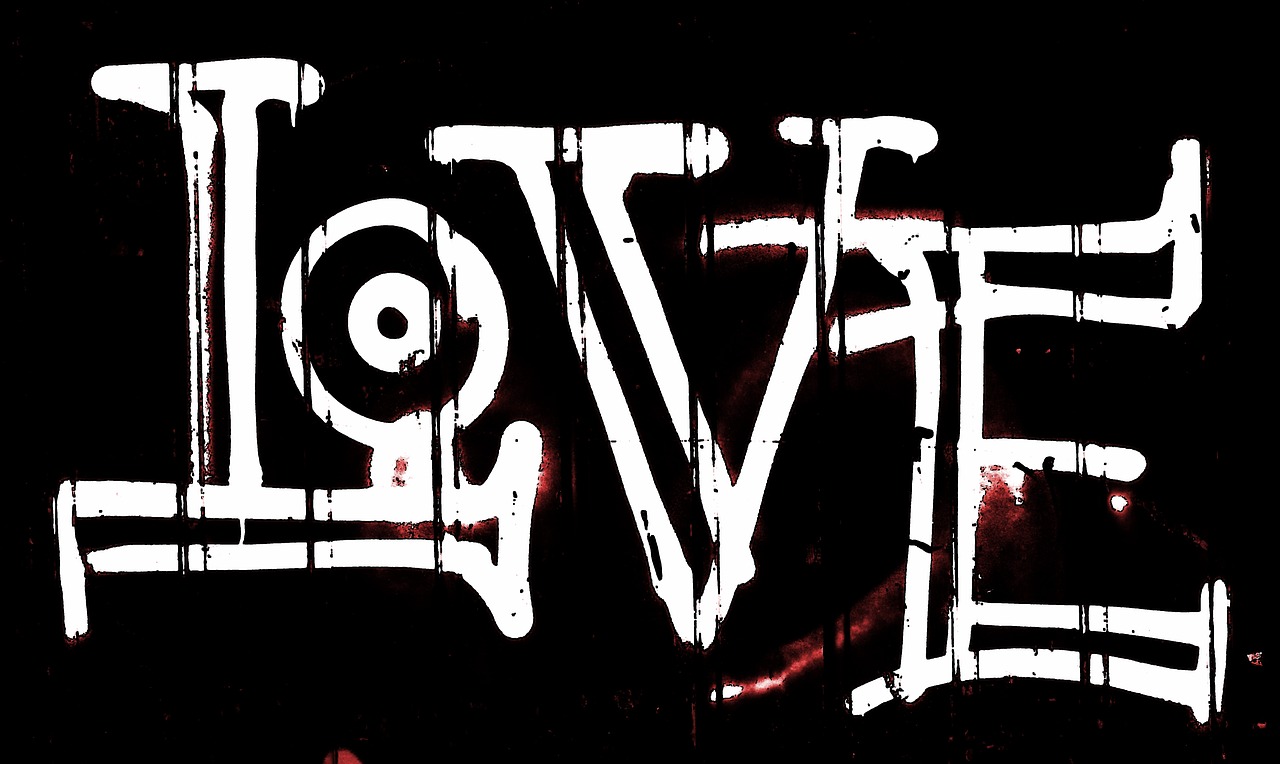 Image - love graffiti lettering background