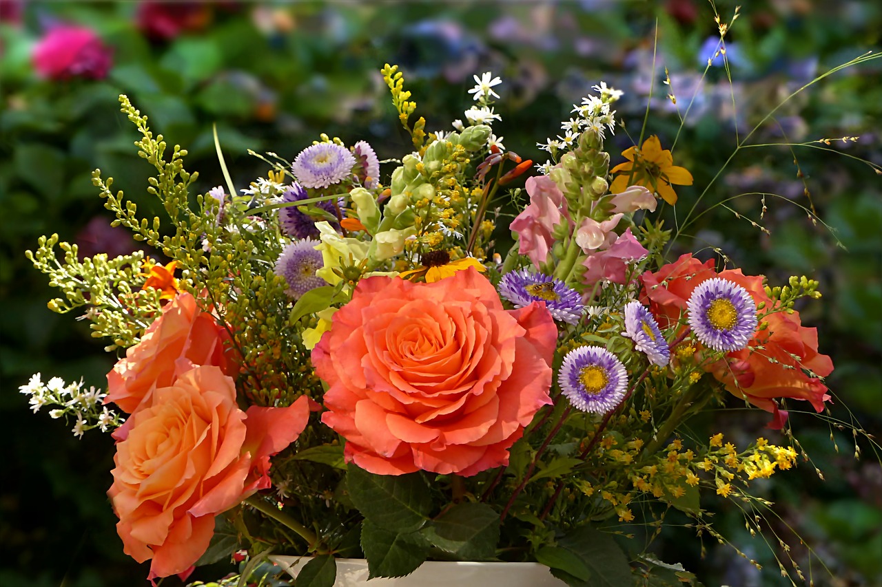 Image - flowers bouquet natural ostrich