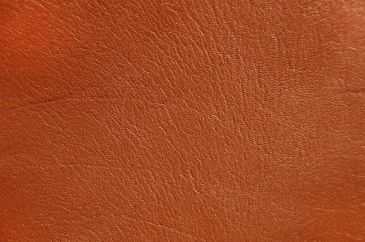 Image - leather background structure orange