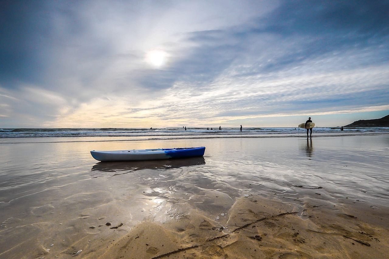 Image - beach low tide water sports ocean