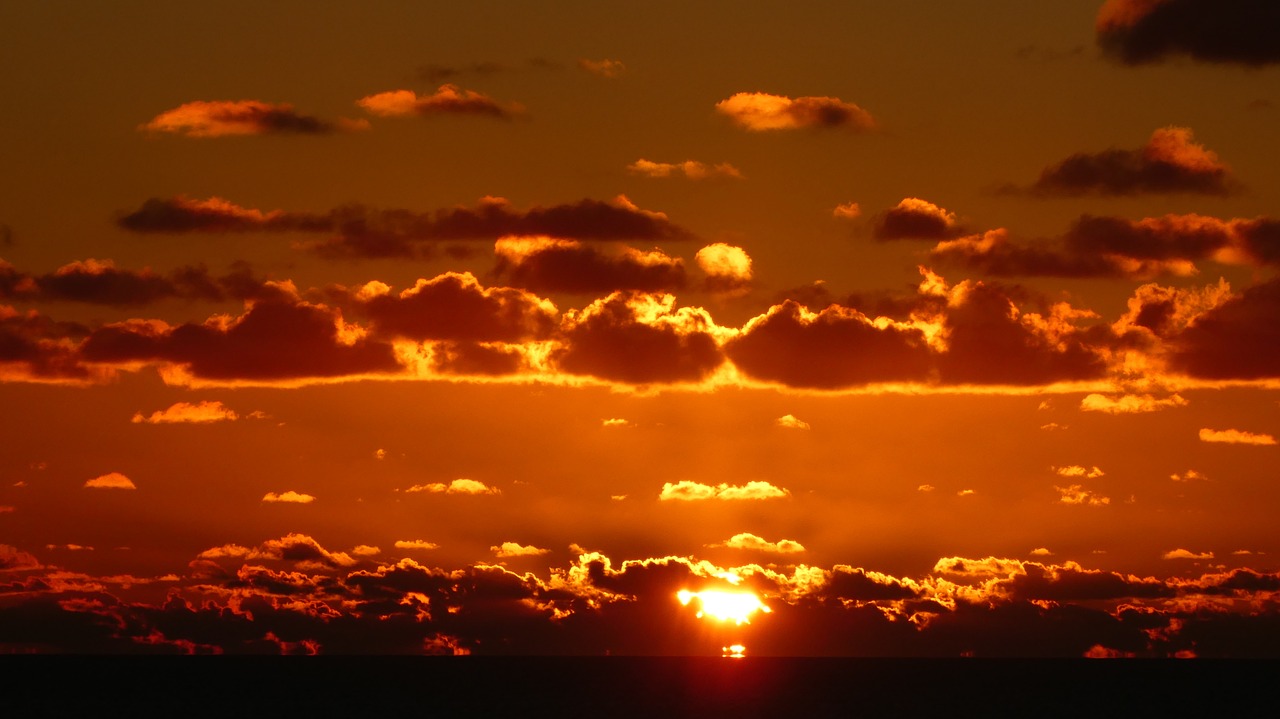 Image - caribbean sun mood sunset nature