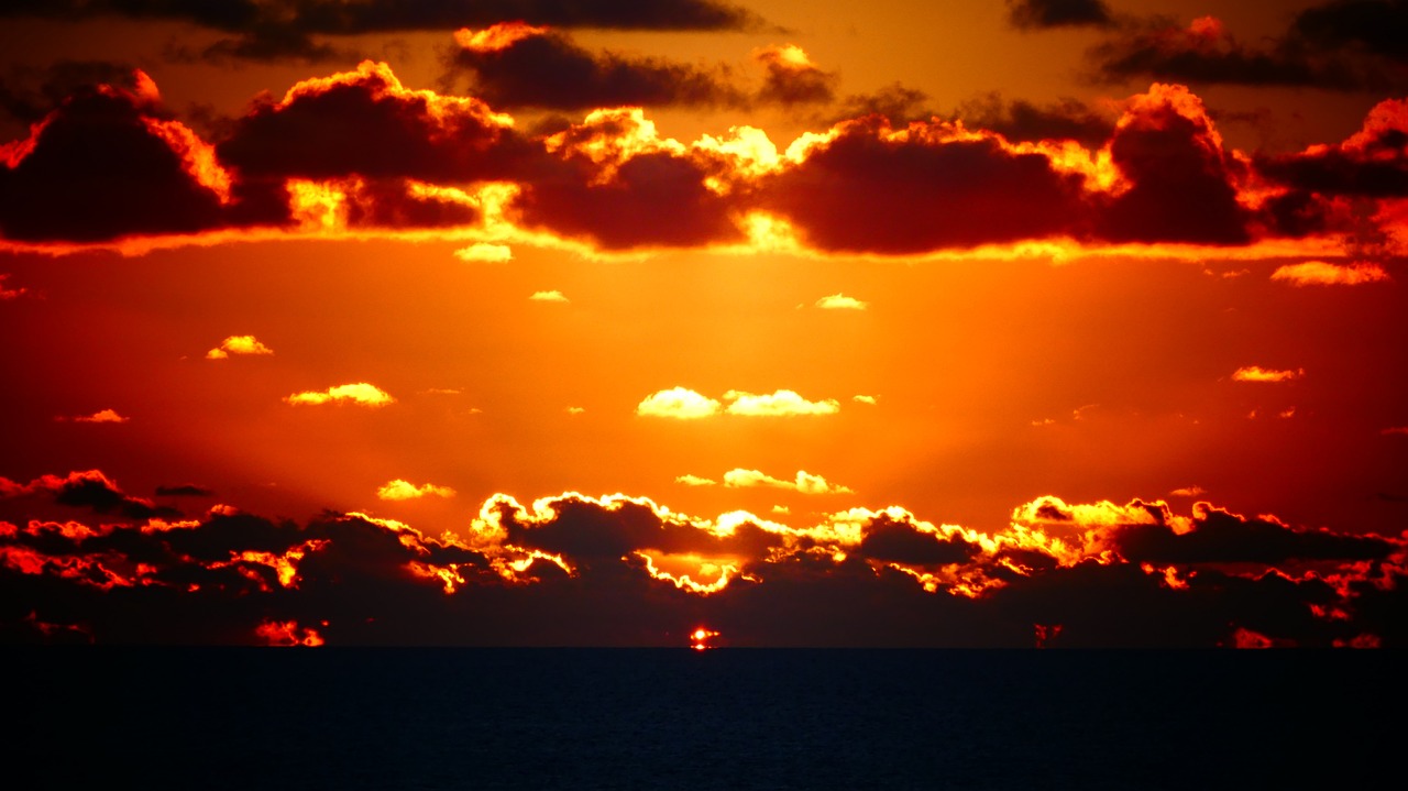 Image - caribbean sun mood sunset nature