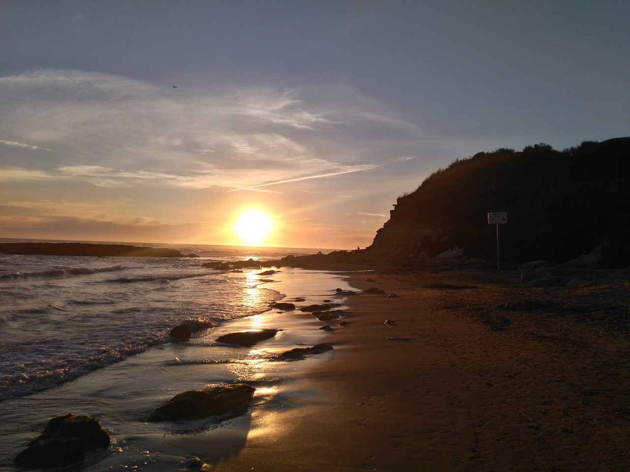 Image - sunset free beach summer anzio