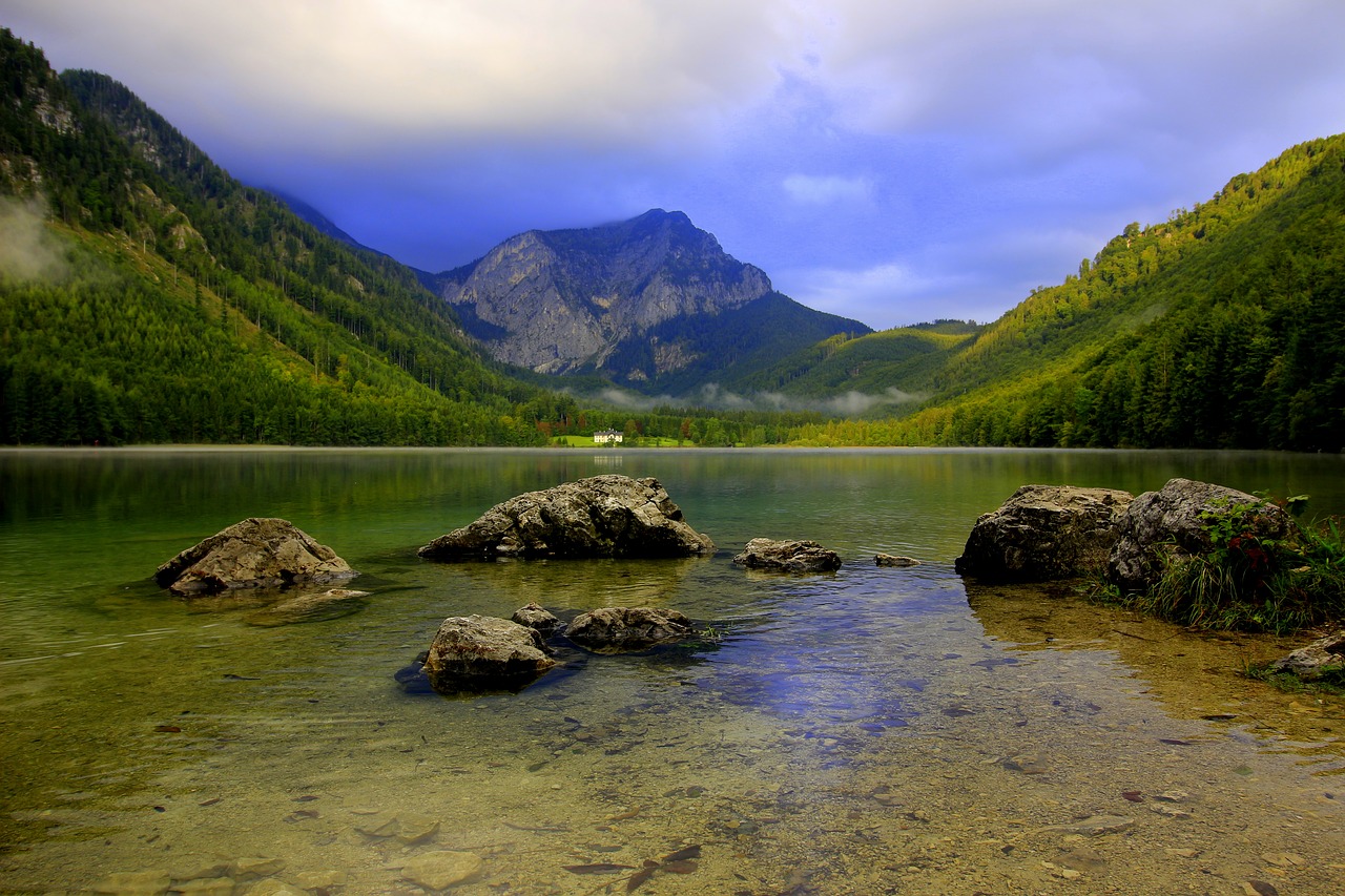 Image - mountains water lake