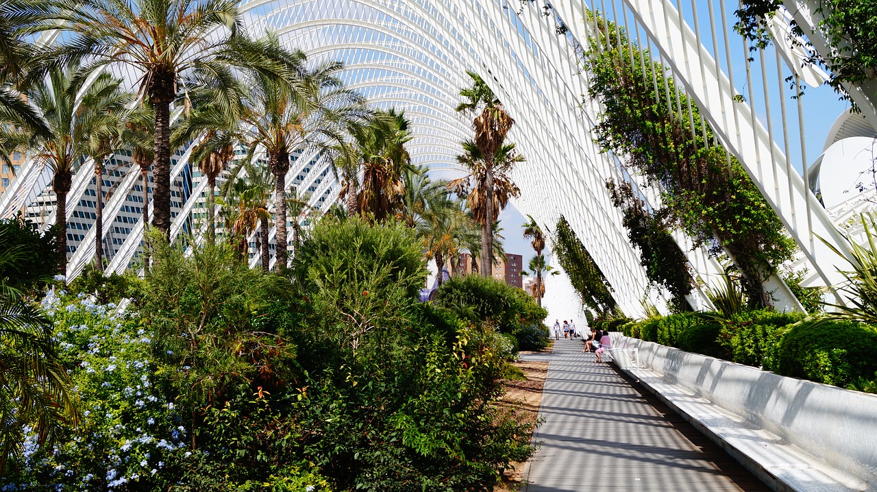 Image - spain valencia plants metal bench