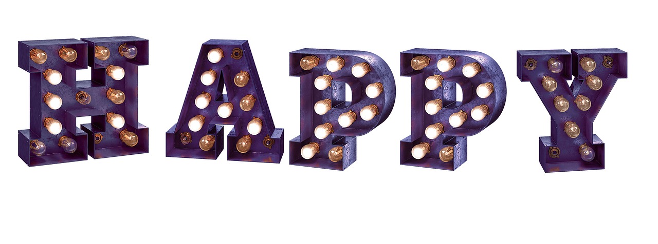 Image - happy isolated letters word