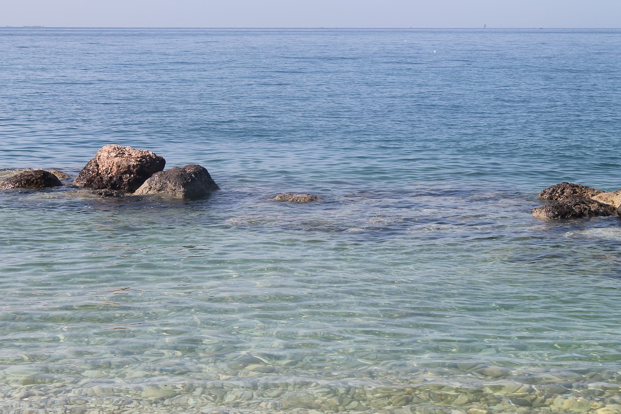 Image - clear ocean rocks sea water