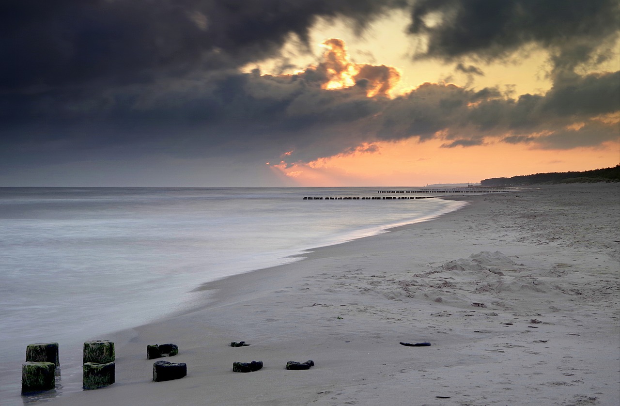 Image - sea beach dawn sunrise the coast