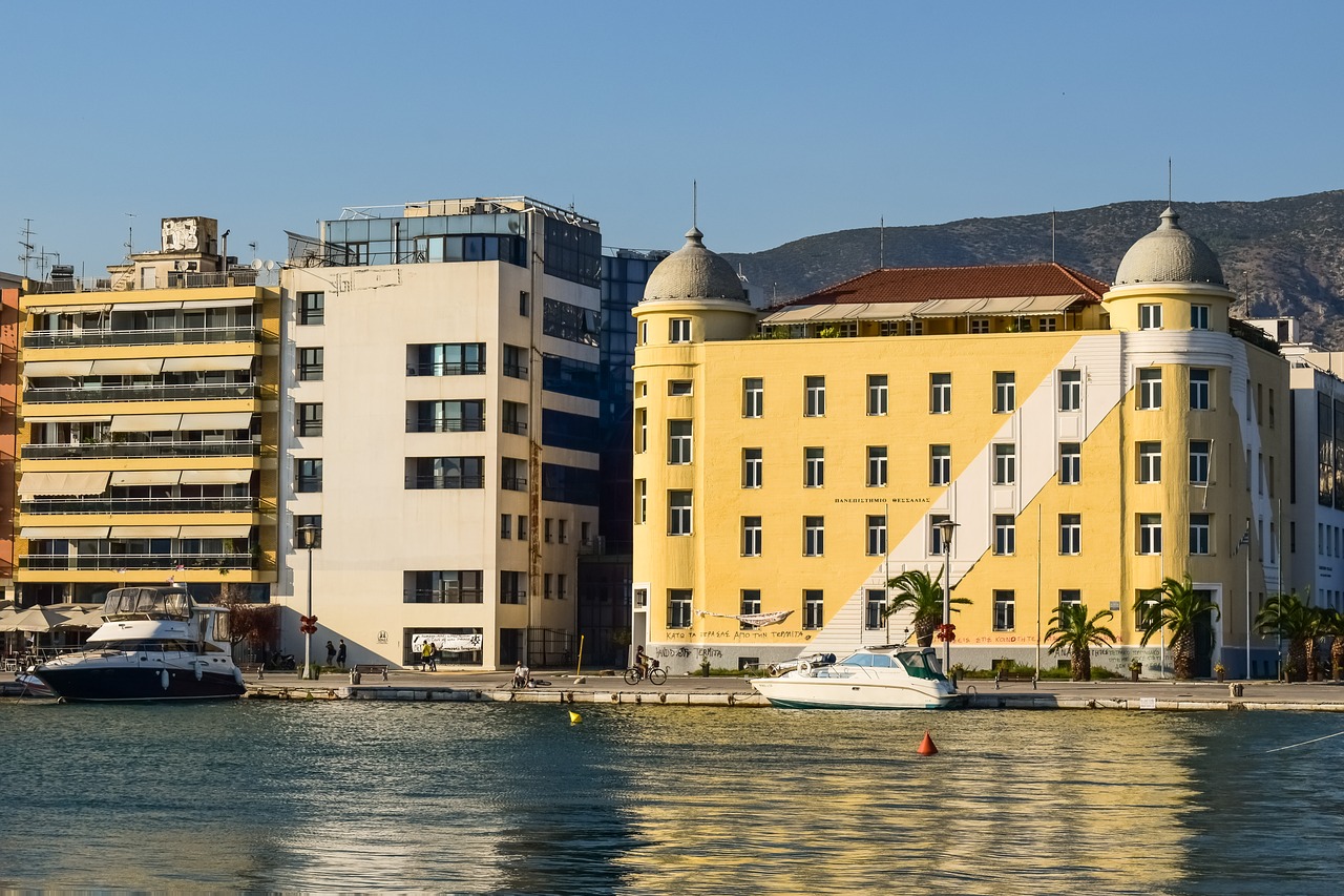 Image - greece volos promenade buildings