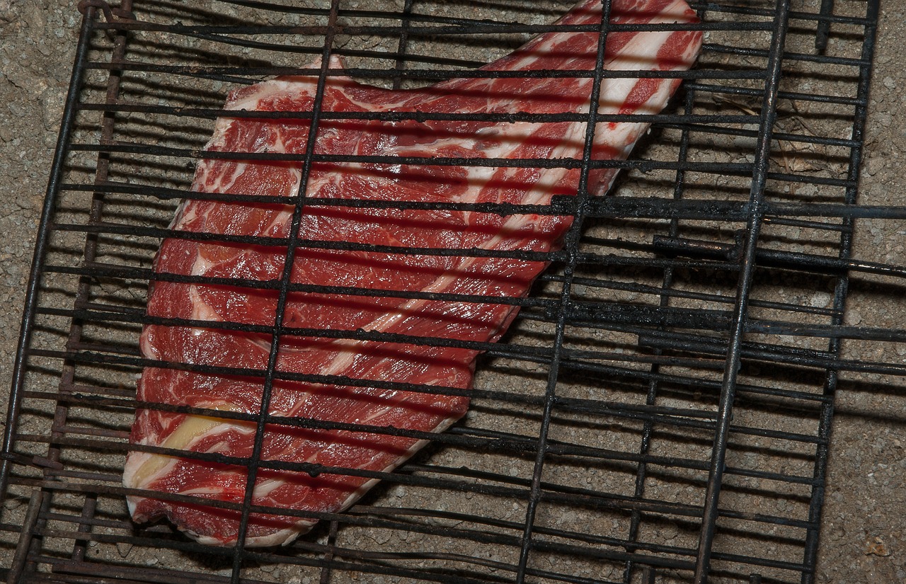 Image - rib of beef grilling barbecue grid