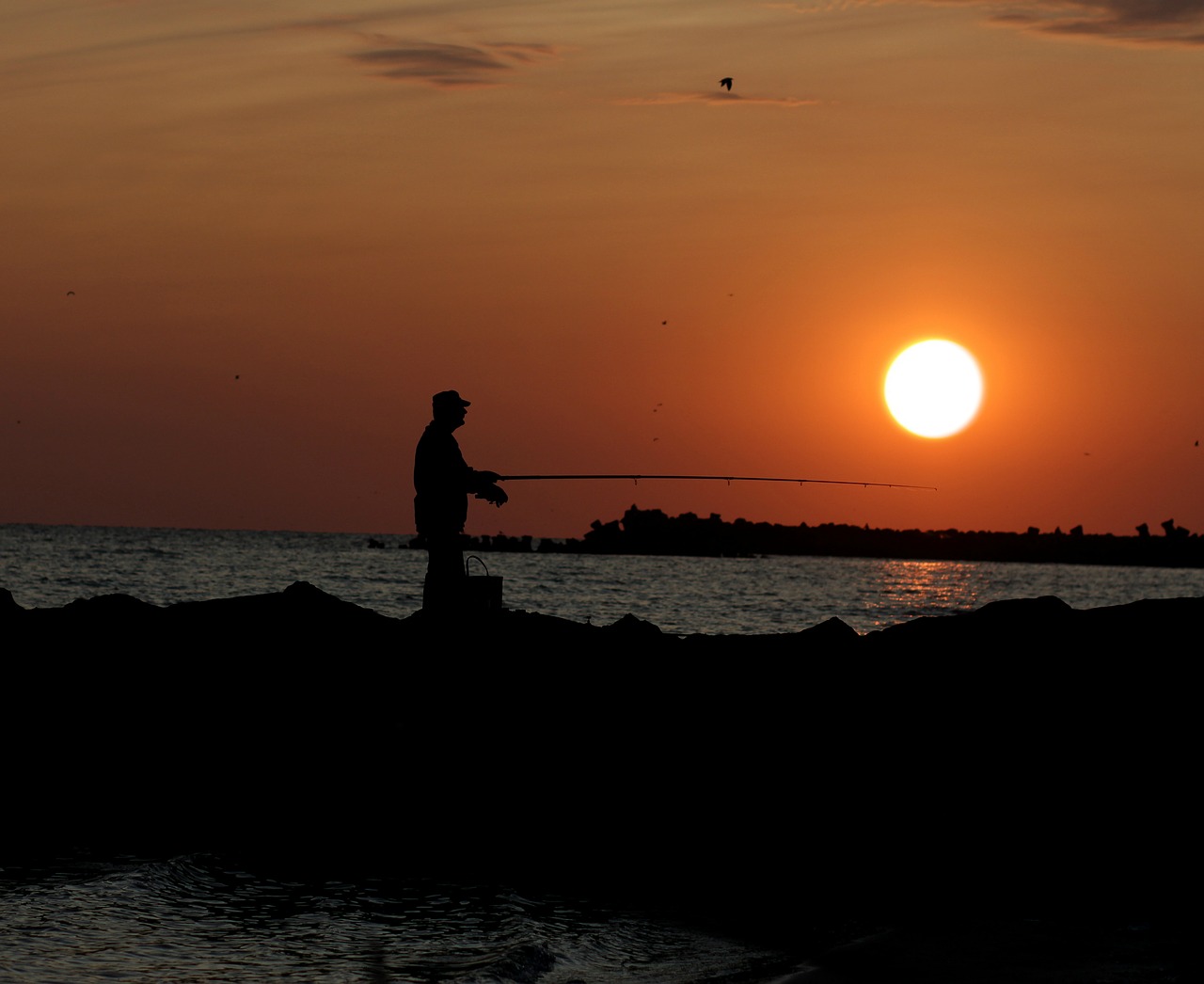 Image - sunrise great water fisherman