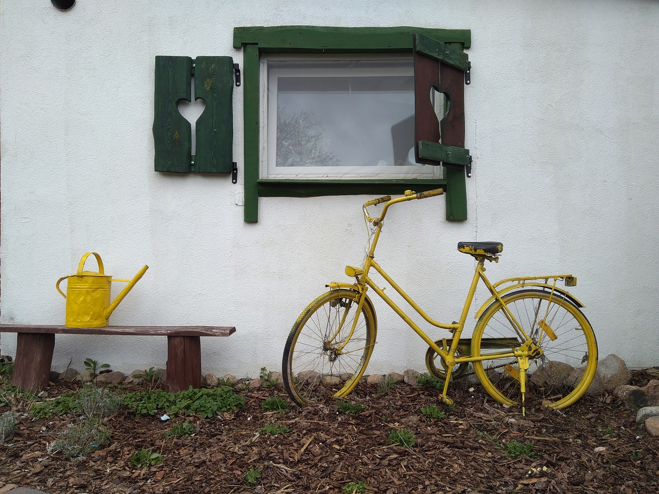 Image - bike window house watering can