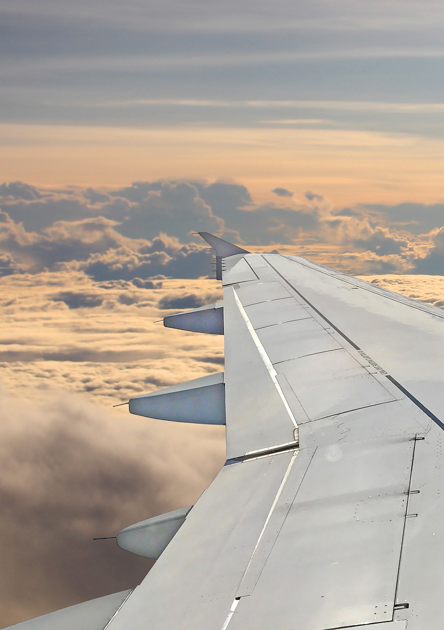 Image - aircraft clouds sky fly aviation