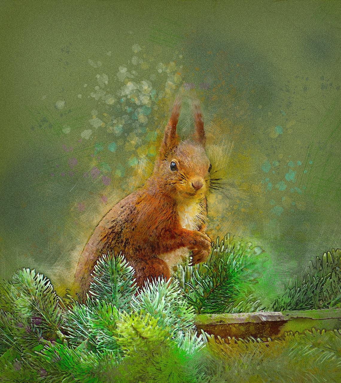 Image - squirrel forest animal rodent