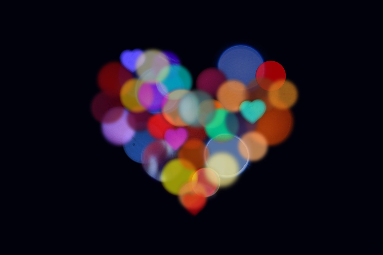 Image - heart bokeh love background