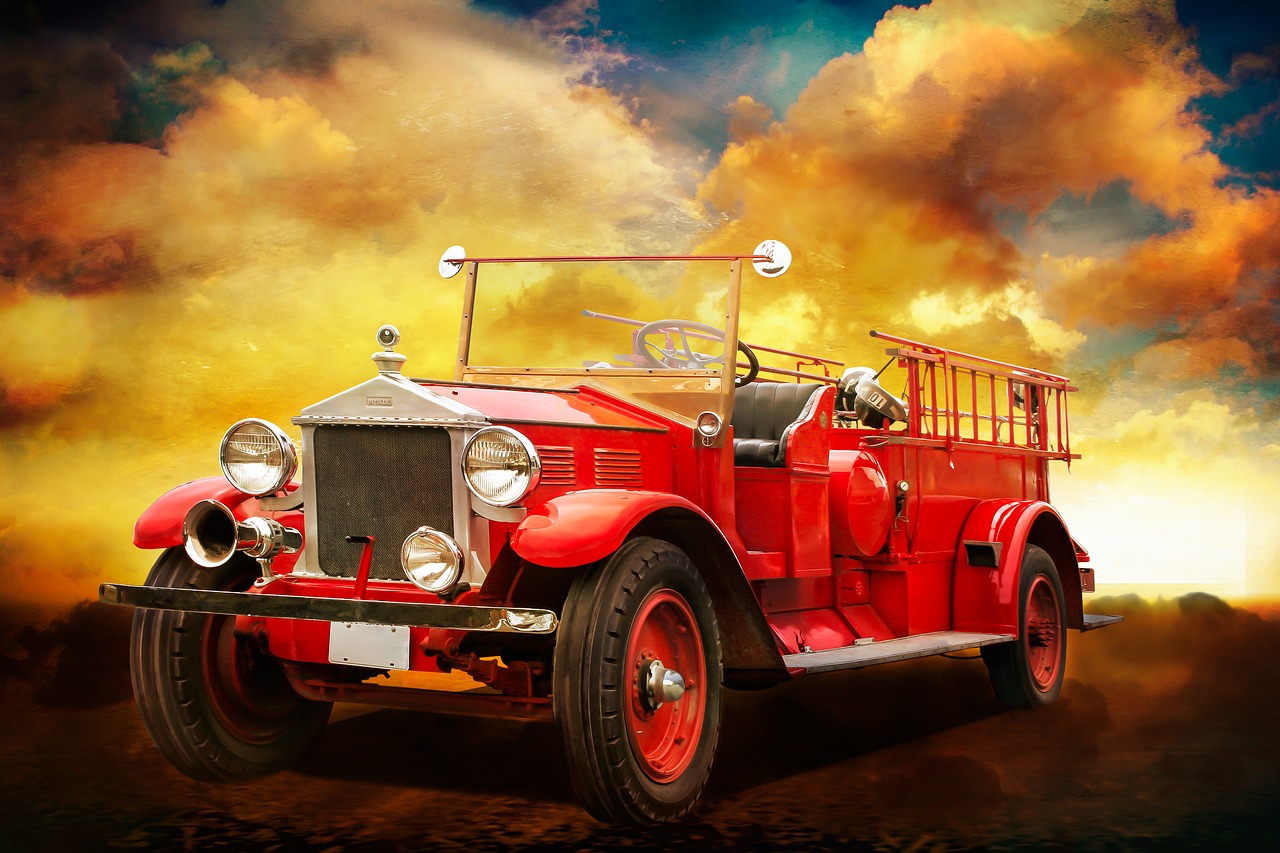 Image - vehicles fire fire truck blue light