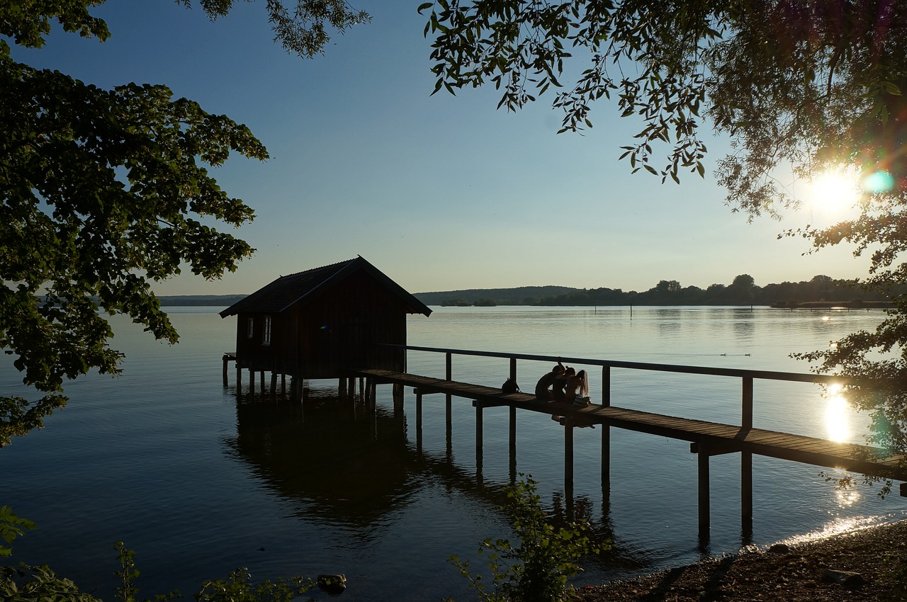 Image - ammersee webs boat house sunset