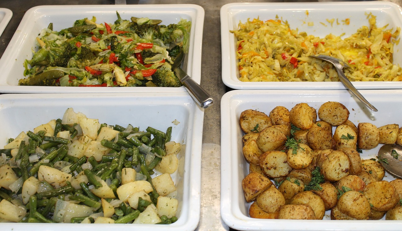 Image - salad potatoes beans green meal