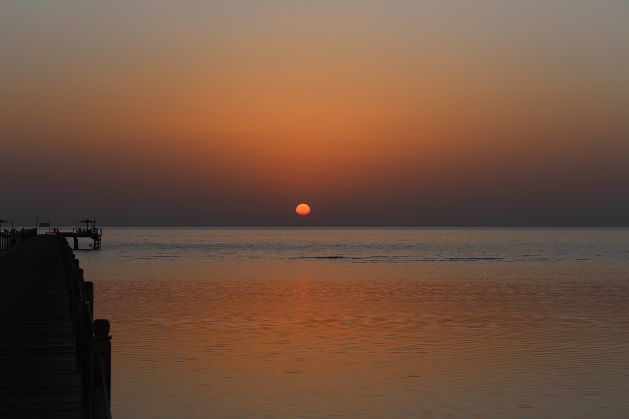 Image - sunrise egypt sea ocean rotesmeer