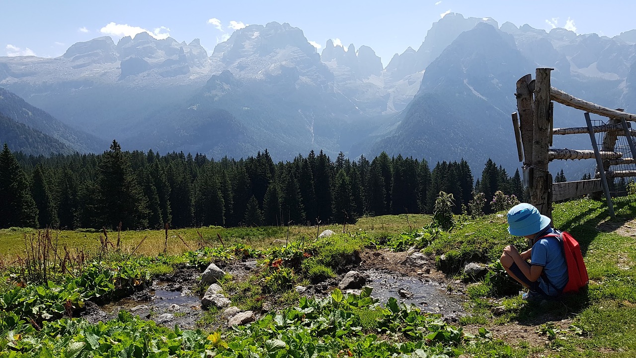 Image - mountain horizon stream brenta