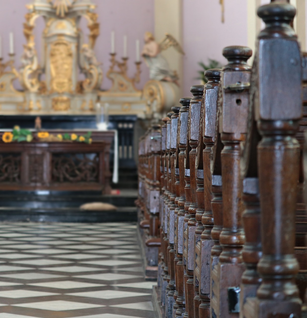 Image - church altar church pews christian