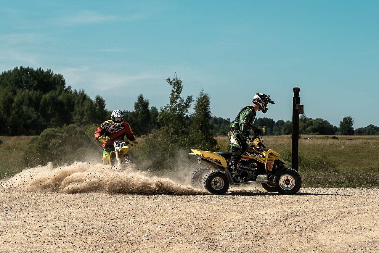 Image - motorcycle yellow motorcycle quad